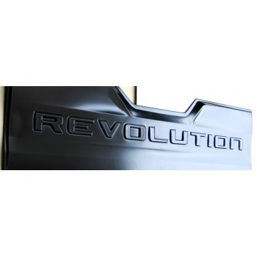 Toyota Hilux Revo 2014  накладка внешняя на задний борт Revolution черная 