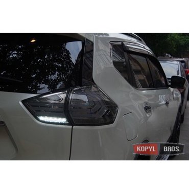 Nissan X-trail T32 оптика задняя тюнинг LED светодионая хром тонированный