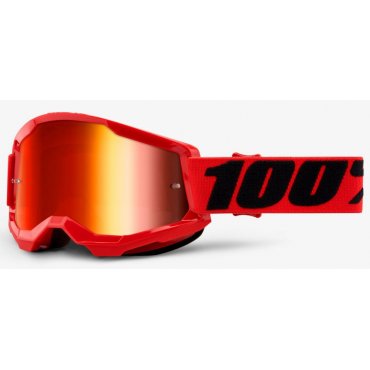 Дитячі окуляри 100% STRATA 2 Youth Goggle Red - Mirror Red Lens