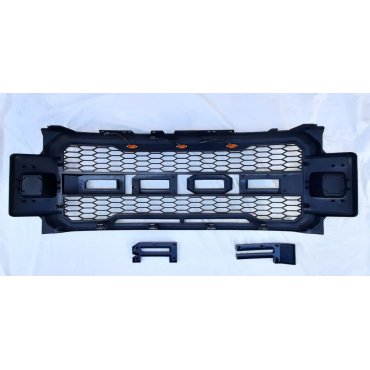 Ford F250 Mk4 P558 2016+ решетка радиатора с LED огнями в стиле Raptor KRN 