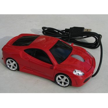 мышка компьютерная проводная Ferrari F430 красная