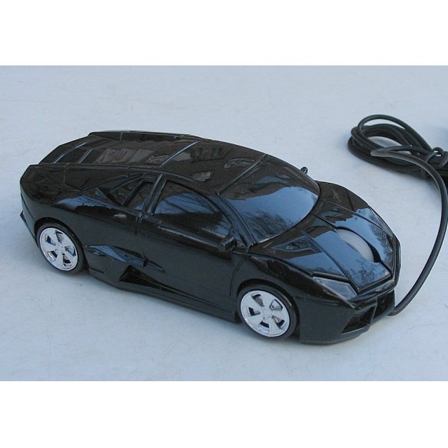 мышка компьютерная проводная Lamborghini черная