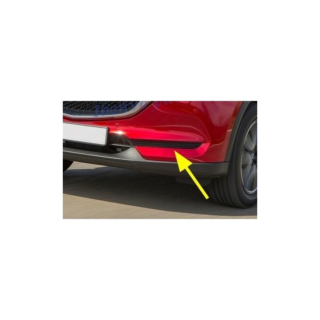 Mazda CX-5 2017+ накладки хром на передний бампер без противотуманных фар