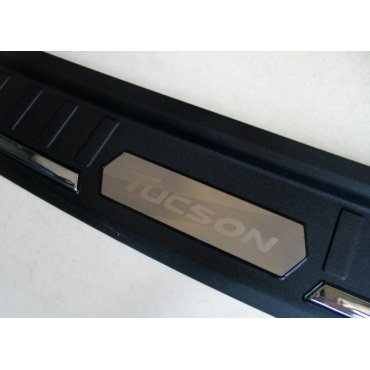 Hyundai Tucson TL 2015 накладка защитная на задний бампер наружная, ABS