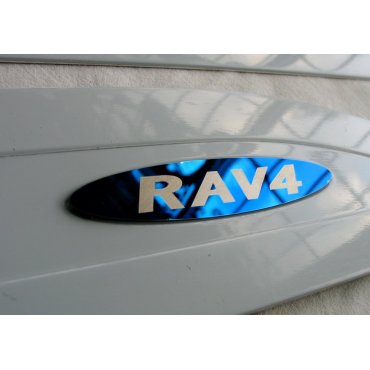 Toyota RAV 4 2019+ молдинги дверные хром тип A синий лого