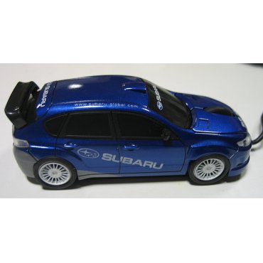 мышка компьютерная проводная Subaru Impreza синяя