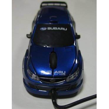 мышка компьютерная проводная Subaru Impreza синяя