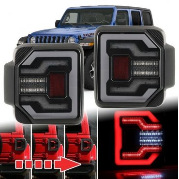 Jeep Wrangler JL 2018+ оптика задняя LED черная тонированная