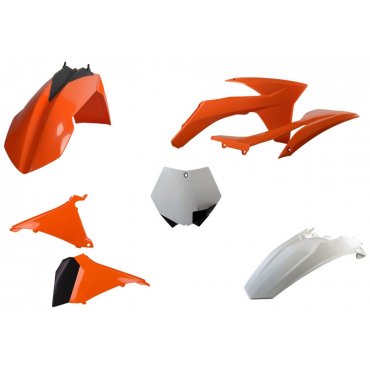 Пластик Polisport MX kit - KTM 85 (18-) [Orange/White]