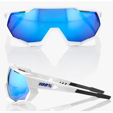 Окуляри Ride 100% SPEEDTRAP - Matte White - HiPER Blue Multilayer Mirror Lens