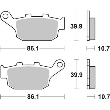 Гальмівні колодки SBS Racing Rear Brake Pads