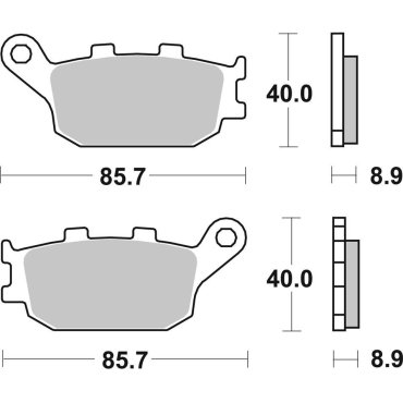 Гальмівні колодки SBS Racing Rear Brake Pads