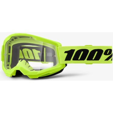 Окуляри 100% STRATA 2 Goggle Neon Yellow - Clear Lens