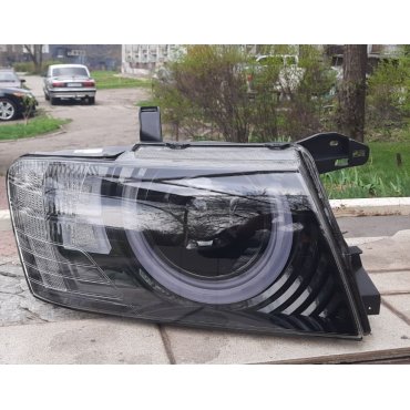 Mitsubishi Pajero Mk3 V73 1999+ оптика передняя Full LED Defender Look тип NS