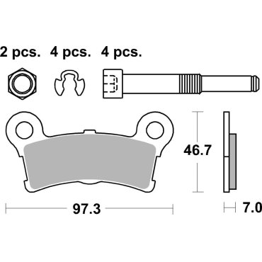 Гальмівні колодки SBS High Performance Rear Brake Pads