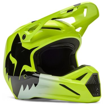 Шолом FOX YTH V1 Helmet - SHIELD [Flo Yellow]