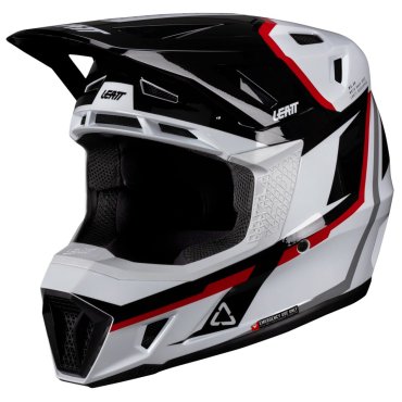 Шолом LEATT Moto 7.5 Helmet + Goggle [White/Red]