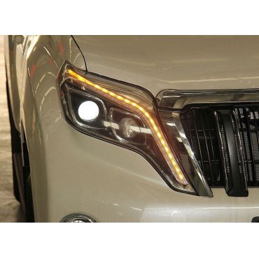 Toyota Prado 150 рестайлинг оптика передняя альтернативная ксенон DRL TLZ
