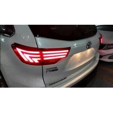Toyota Highlander 2014 XU50 оптика Lexus стиль задняя LED черная / Led taillights smoked  Lexus style