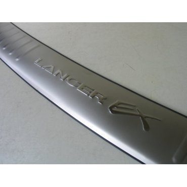 Mitsubishi Lancer X накладка защитная на задний бампер тонкая
