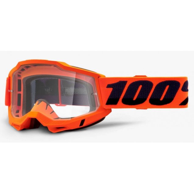 Окуляри 100% ACCURI 2 OTG Goggle Neon Orange - Clear Lens