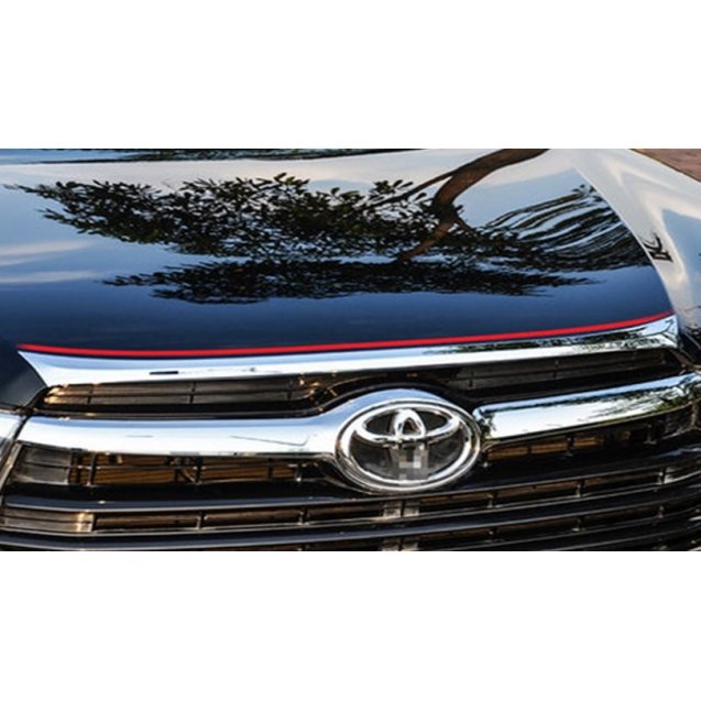 Toyota Highlander XU50 2014 накладка хром  на капот короткая  