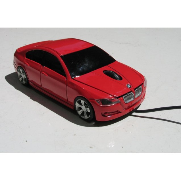 мышка компьютерная проводная BMW E90 красная