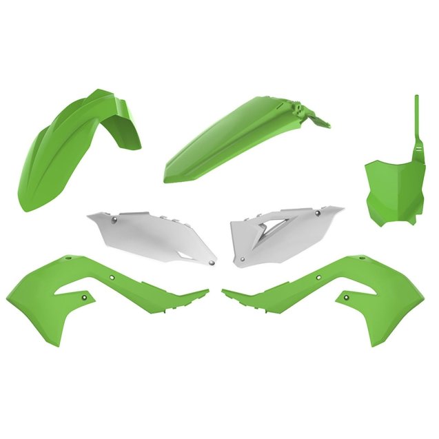 Пластик Polisport MX kit - Kawasaki (19-) [Green/White]