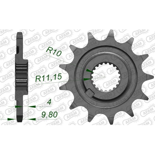 Зірка AFAM Standard Chainwheel 520 - Sherco