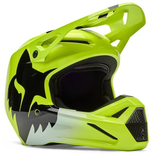 Шолом FOX YTH V1 Helmet - SHIELD [Flo Yellow]