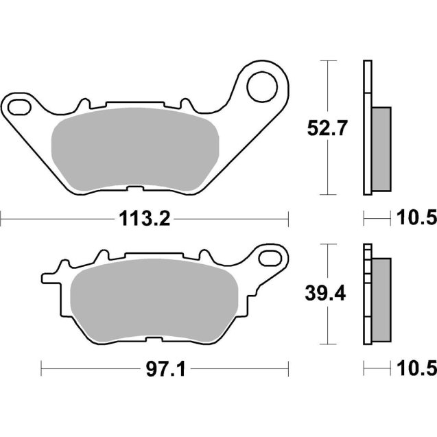 Гальмівні колодки SBS Racing Rear Brake Pads