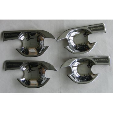 Mitsubishi Outlander 2015 накладки хром под дверные ручки тип B