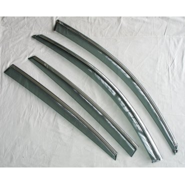 Volvo S90 2019+  ветровики дефлекторы окон ASP с молдингом нержавеющей стали / sunvisors