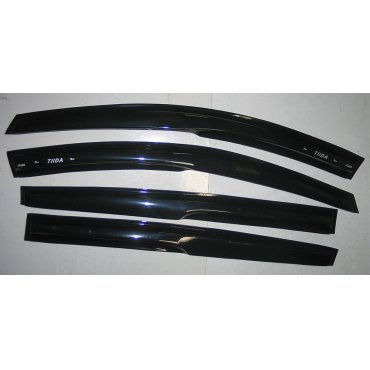 Nissan Tiida 5 дверей хэтчбек - ветровики дверей ASP передние и задние/ дефлекторы/ sunvisors