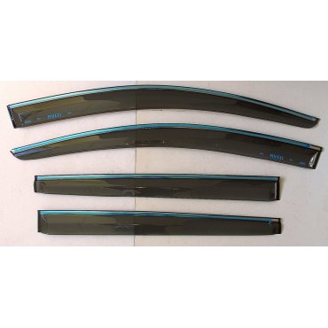 Chevrovet Aveo T300 хэтчбек 5 дверей ветровики дверей с хром полоской ASP передние и задние/ дефлекторы/ sunvisors