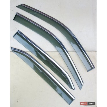 Nissan Murano 2016+ ветровики дефлекторы окон ASP с молдингом нержавеющей стали / sunvisors