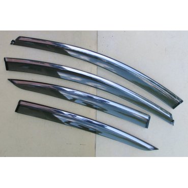Mazda 3 2020+  ветровики дефлекторы окон ASP с молдингом нержавеющей стали / sunvisors