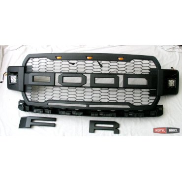 Ford F150 Mk13 2017+ решетка радиатора с LED огнями в стиле Raptor V1