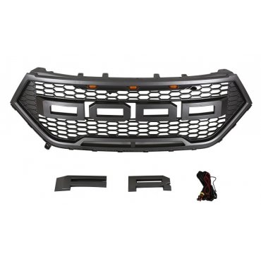 Ford Edge 2015+  решетка радиатора с LED огнями в стиле Raptor