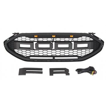 Ford Edge 2019+ решетка радиатора с LED огнями в стиле Raptor