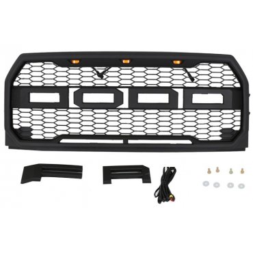 Ford F150 Mk13 2015+ решетка радиатора с LED огнями в стиле Raptor KRN