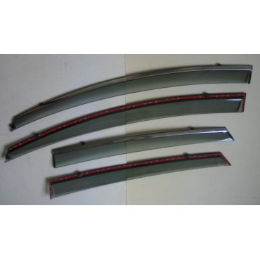 Ford Fiesta Mk7  ветровики дефлекторы окон  ASP с молдингом нержавеющей стали / sunvisors