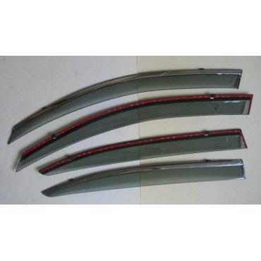 Skoda Octavia A5 ветровики дефлекторы окон  ASP с молдингом нержавеющей стали / sunvisors