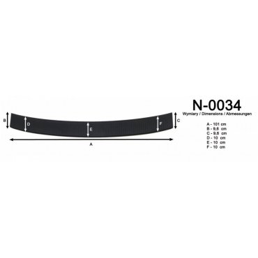 Skoda Octavia A7 Combi накладка защитная на задний бампер полиуретановая