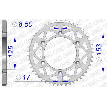 Зірка AFAM 520 Aluminium Chainwheel - Honda [Silver]
