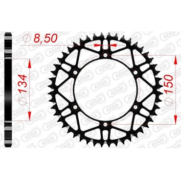 Зірка AFAM 520 SLK-Steel Chainwheel - Kawasaki [Black]