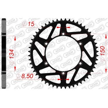 Зірка AFAM 520 K-Steel Chainwheel - Kawasaki [Black]