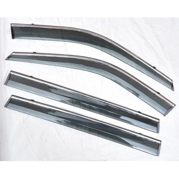 Toyota Highlander XU70 2021+ ветровики дефлекторы окон ASP с молдингом нержавеющей стали / sunvisors