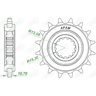 Зірка AFAM 525 Rubber Sprocket - Yamaha