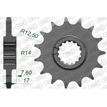Зірка AFAM 525 Sprocket - Ducati